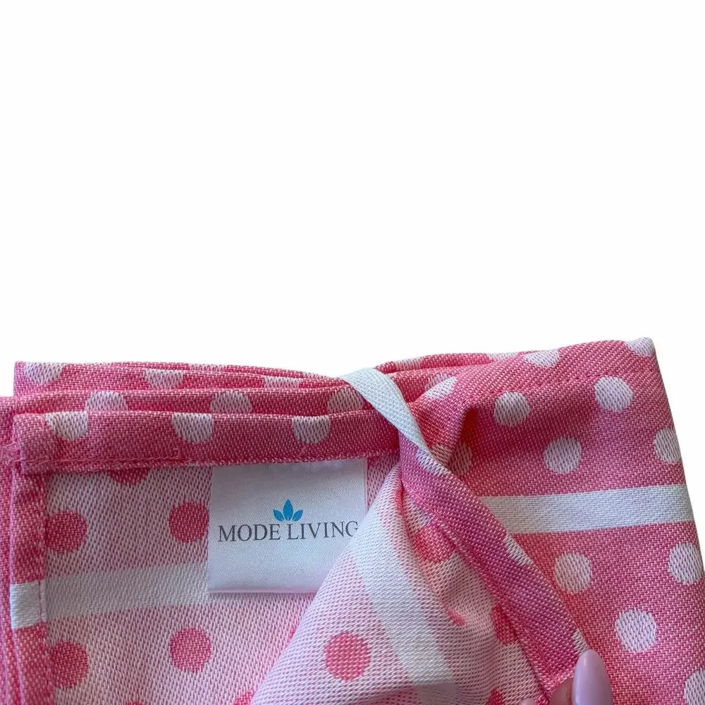 Pink Polka Dot Cotton Tea Towel 20x28 Made In Portugal Chic Kitchen New